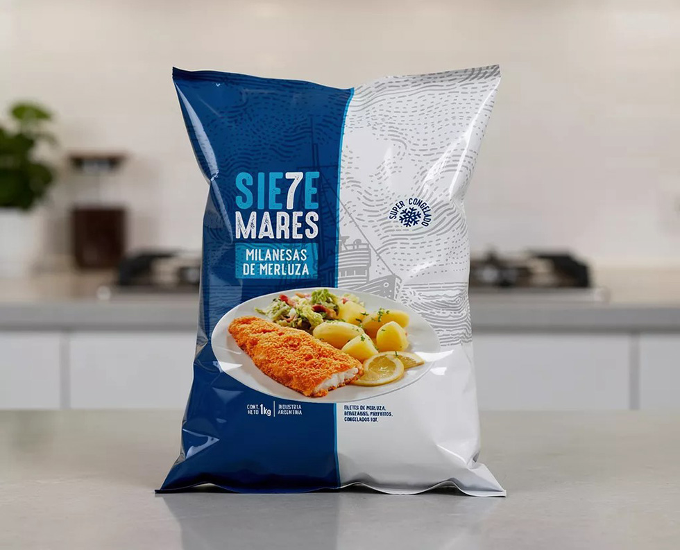 Creacion de marca, identidad y línea de packaging Congelados 7 Mares