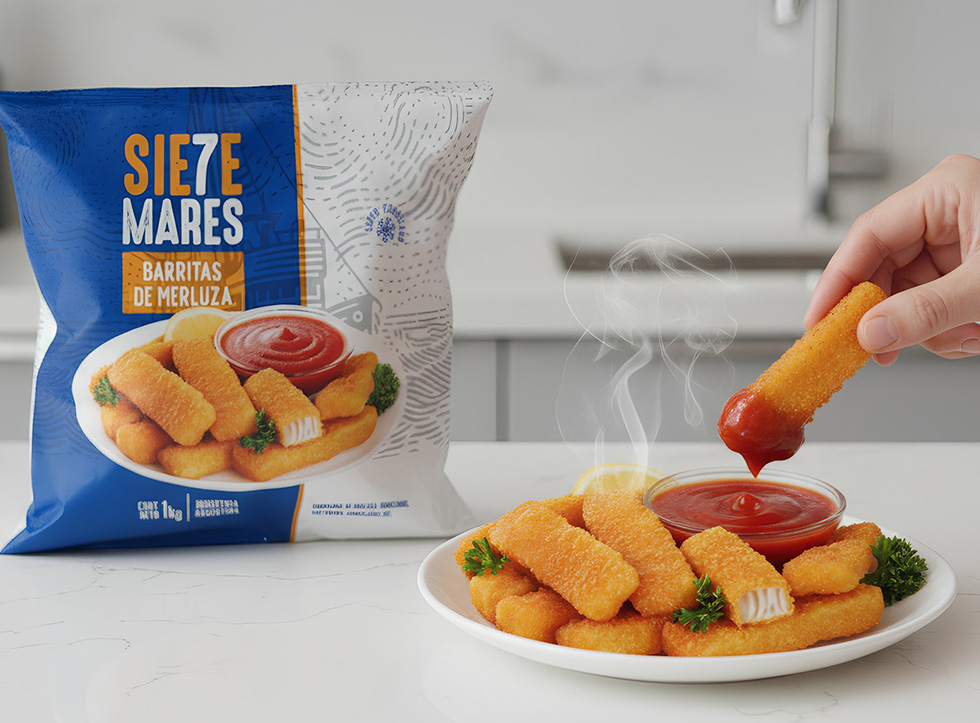 Creacion de marca, identidad y línea de packaging Congelados 7 Mares