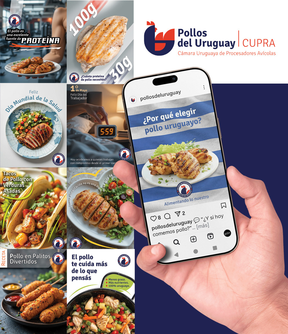 Comunicación en redes para Pollos del Uruguay